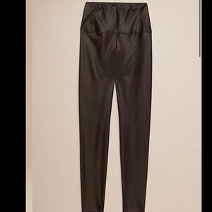 Wilfred Daria leather faux pants leggings black  stretchy vegan sexy shiny MOTO